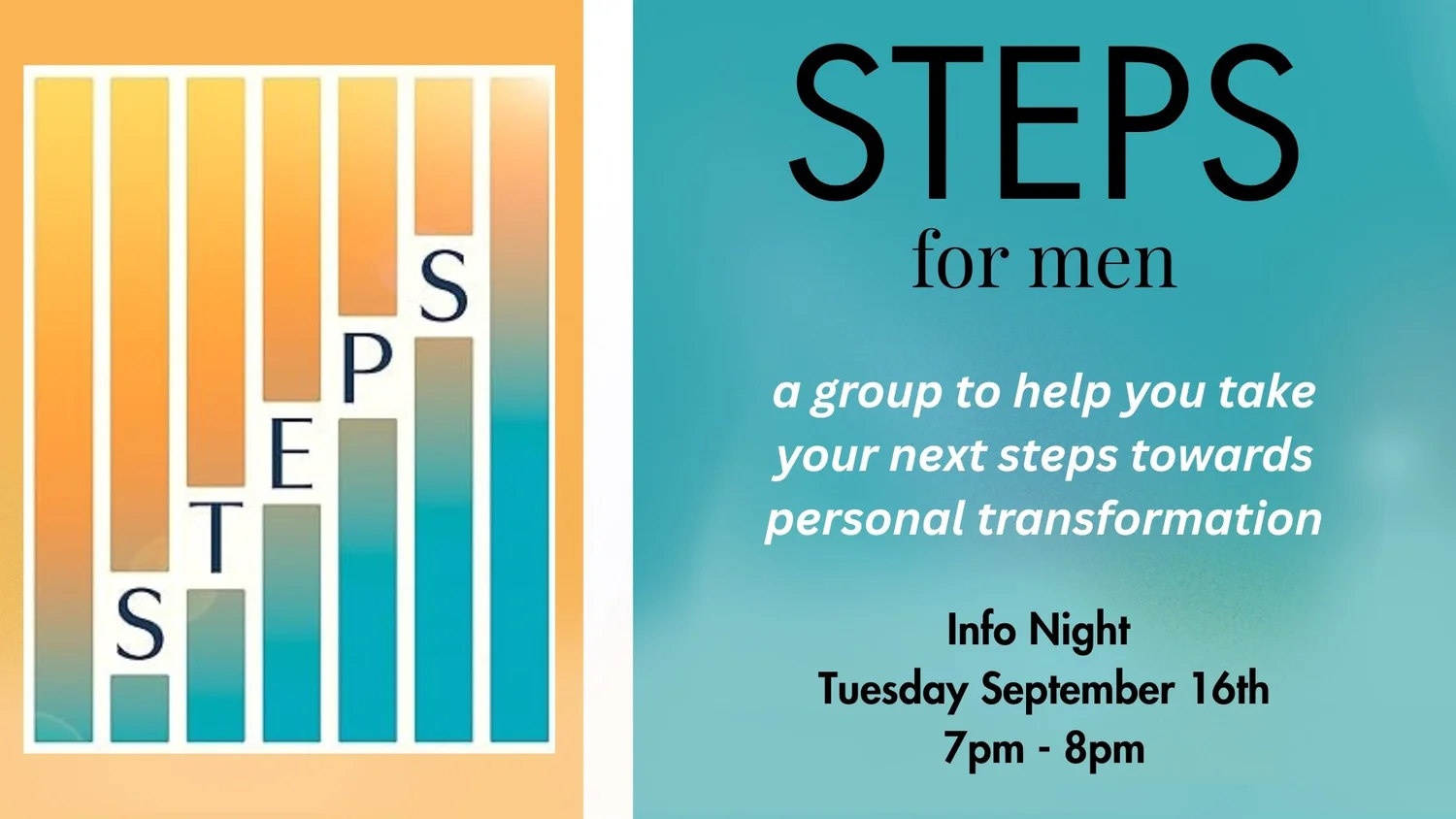 Steps Men STEPS for Men - Info Night — Sardis Fellowship Baptist Church