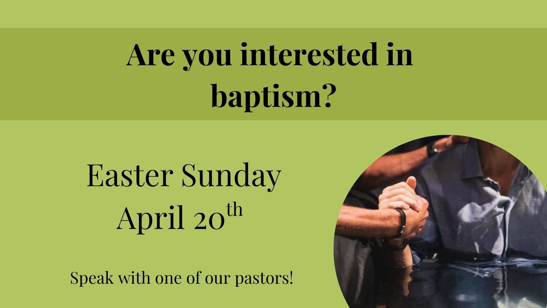 Baptism Sunday