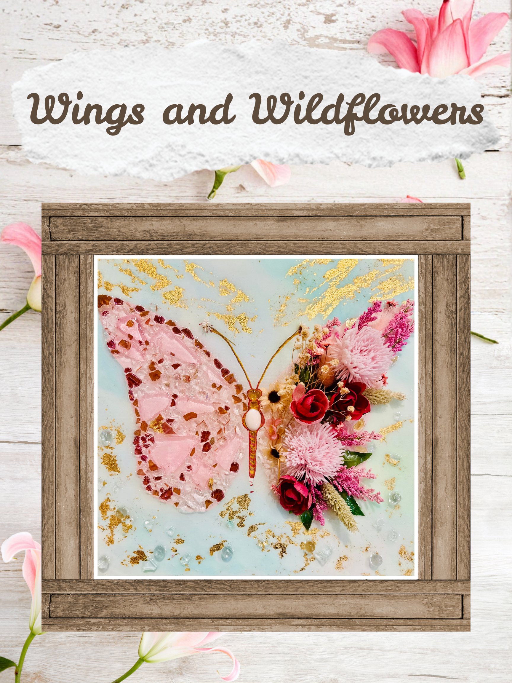 Wings &amp; Wild Flowers - Mixed Media Butterfly Canvas Workshop