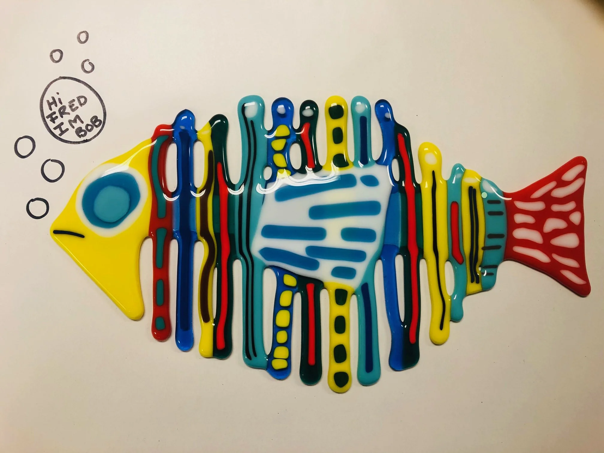 Glass Fusion - Hanging Fish