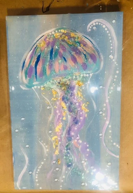 Resin, Glass &amp; Paint Mixed Media Workshop - Jellyfish 