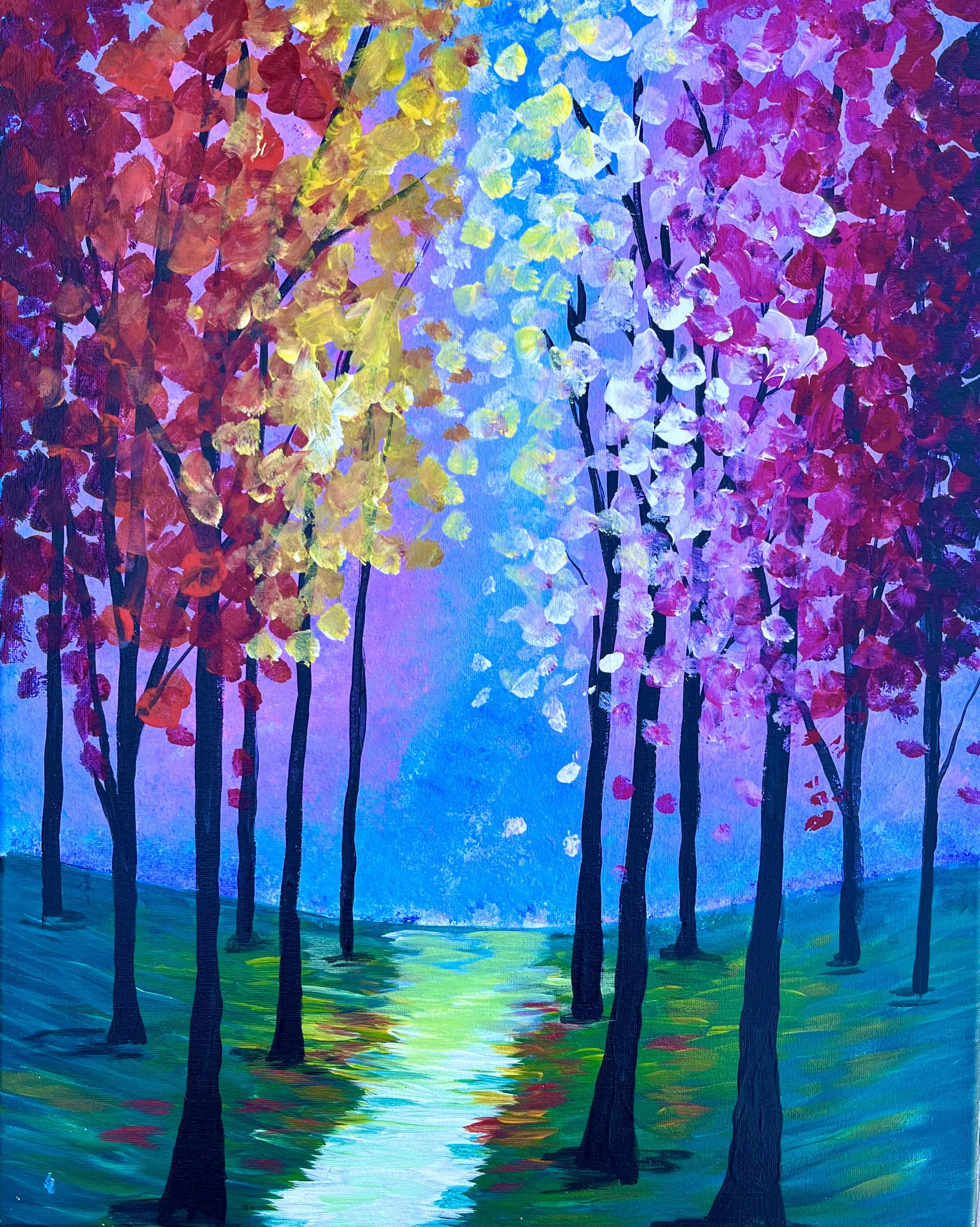 Paint and Sip Canvas Night - Myriad of Folliage