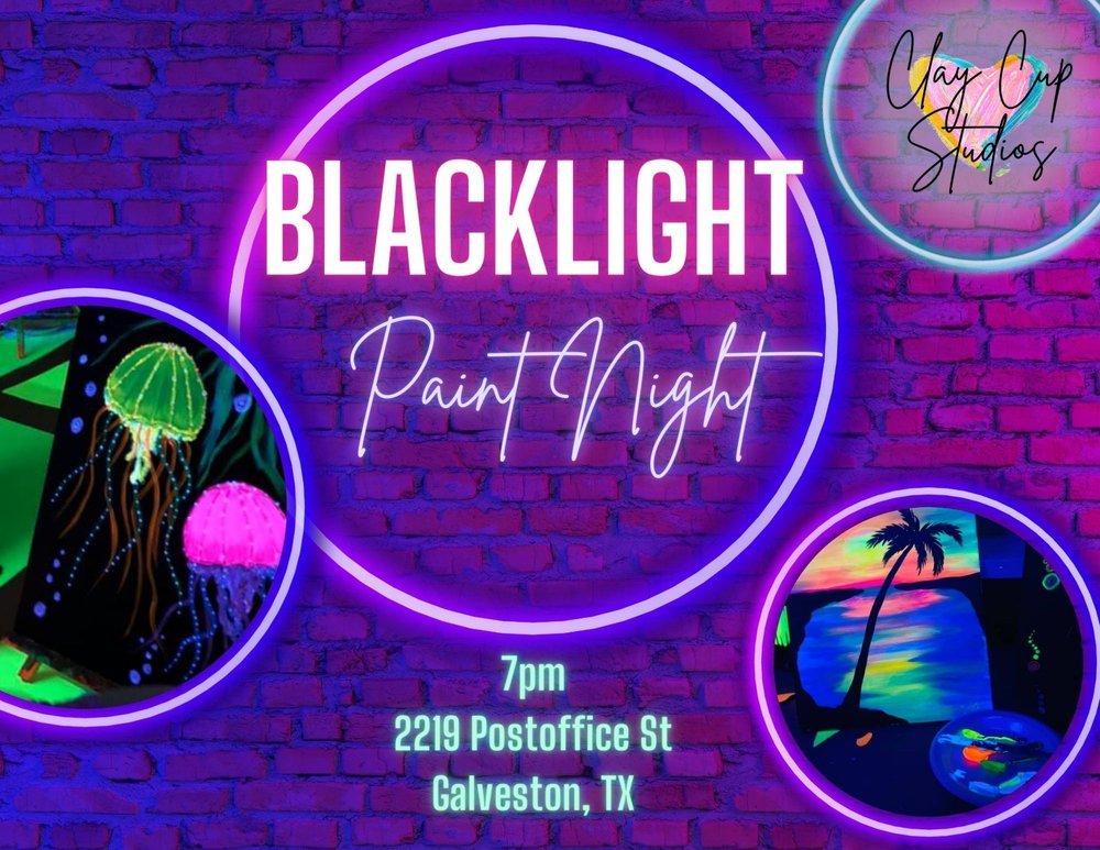 Clay Cup Studios— Blacklight Paint Night - Glow Sea Turtle