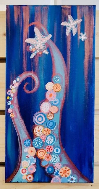 Paint and Sip Canvas Night - Polka Dot Octo