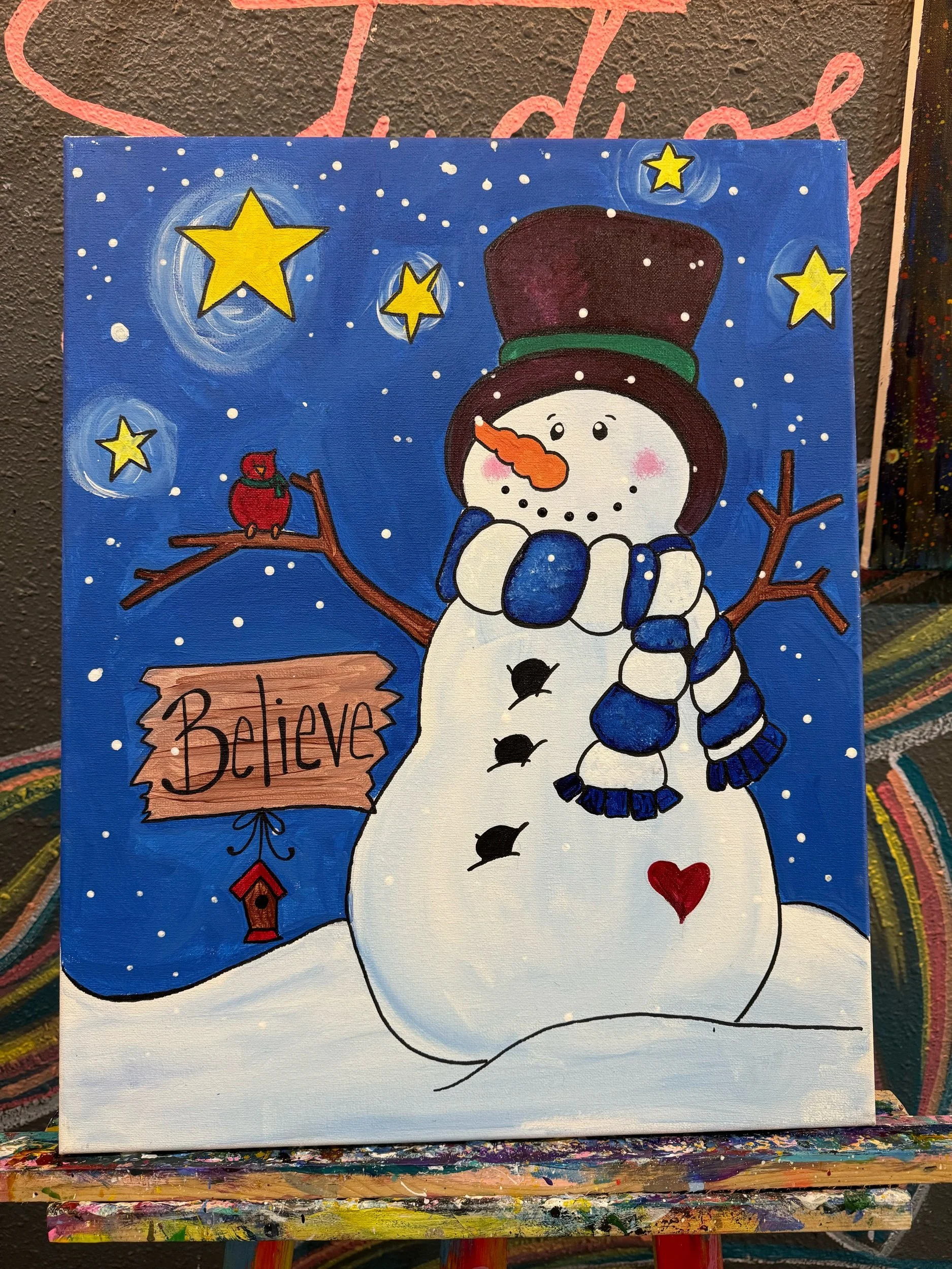 Canvas Night Out - Jolly Snowman