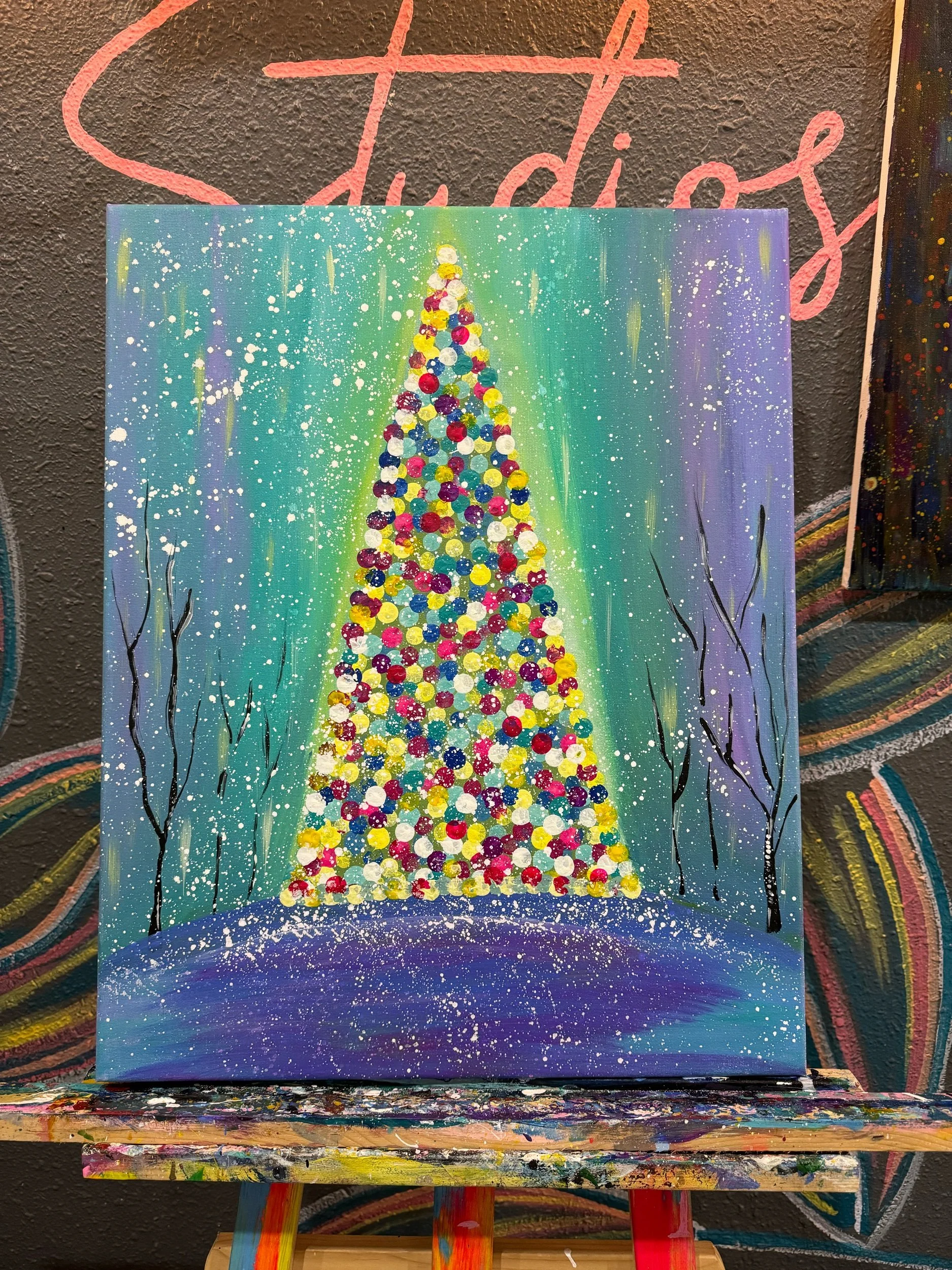 Canvas Paint Night - Polka Dot Christmas