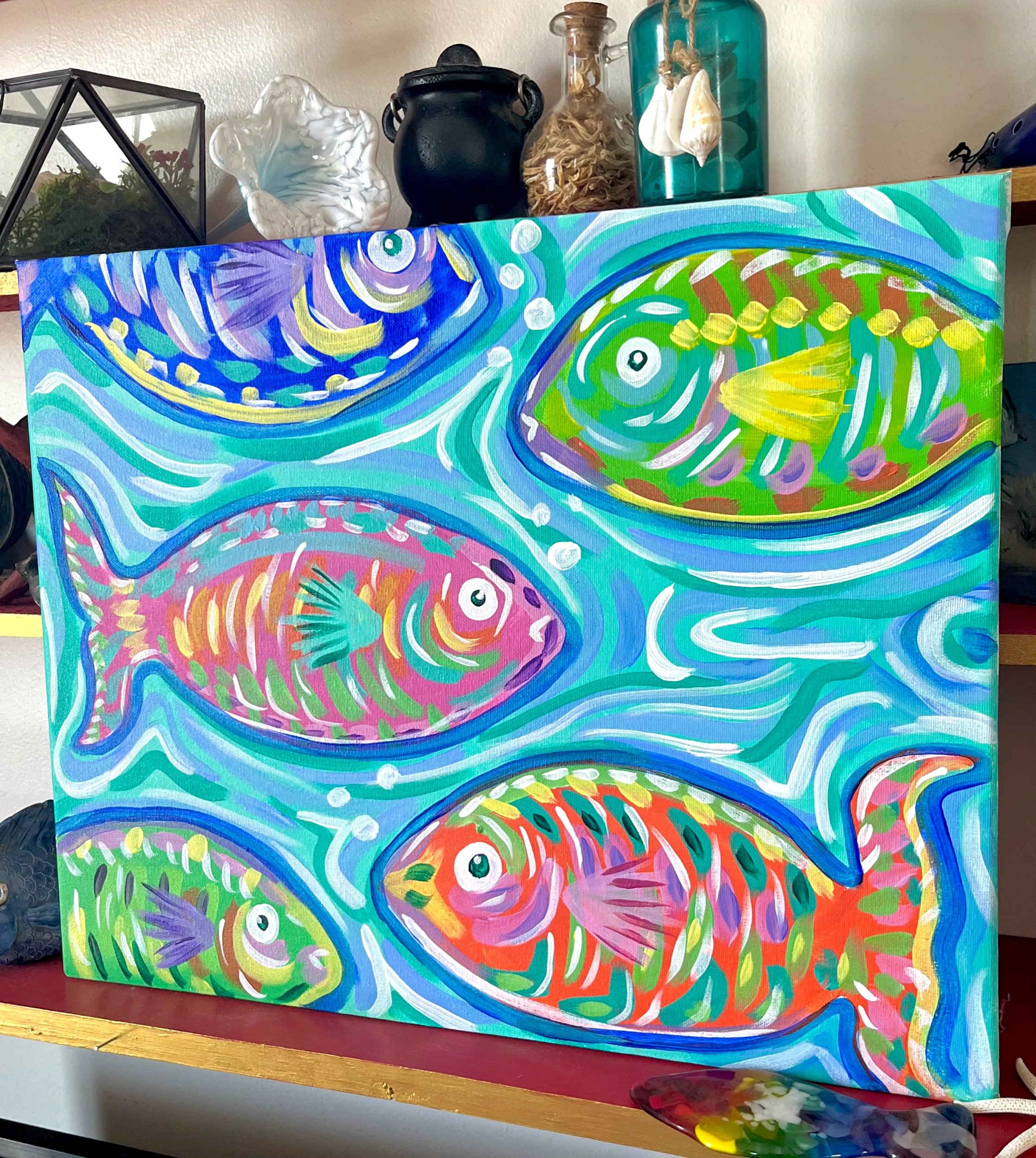Cork &amp; Canvas Night - Fish Frenzy
