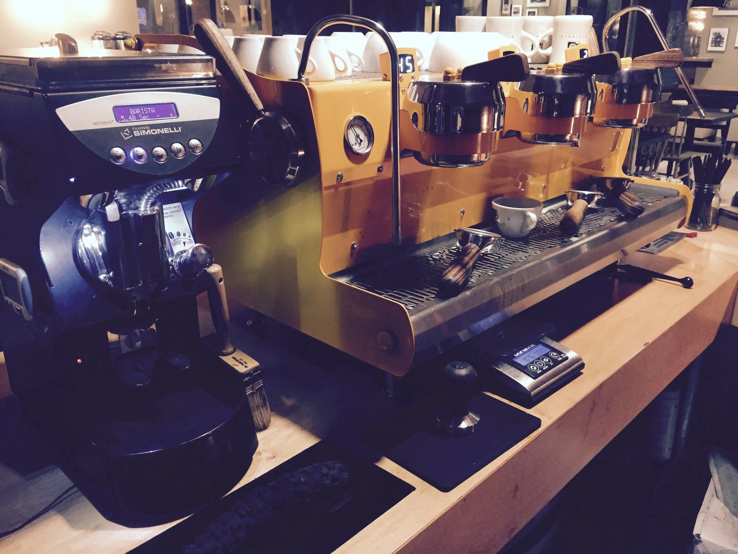 FrontYellowEspressoMachineCounter.JPG