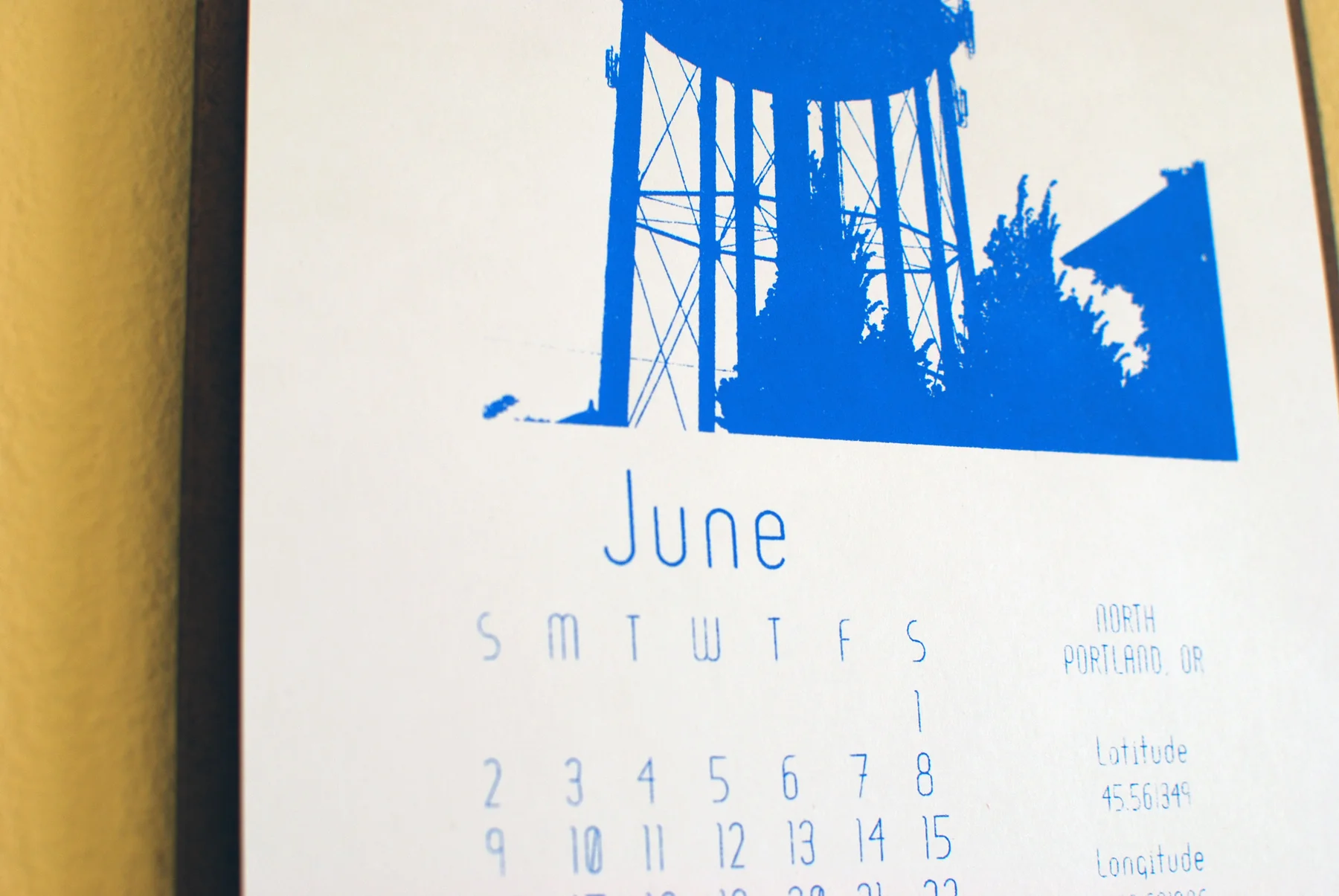 Water Tower Calendar
