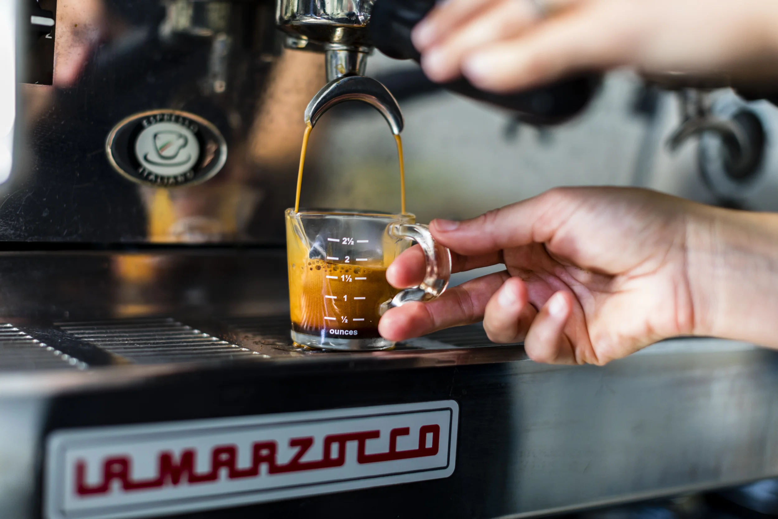 espresso shot on la maazocco bar (Copy)