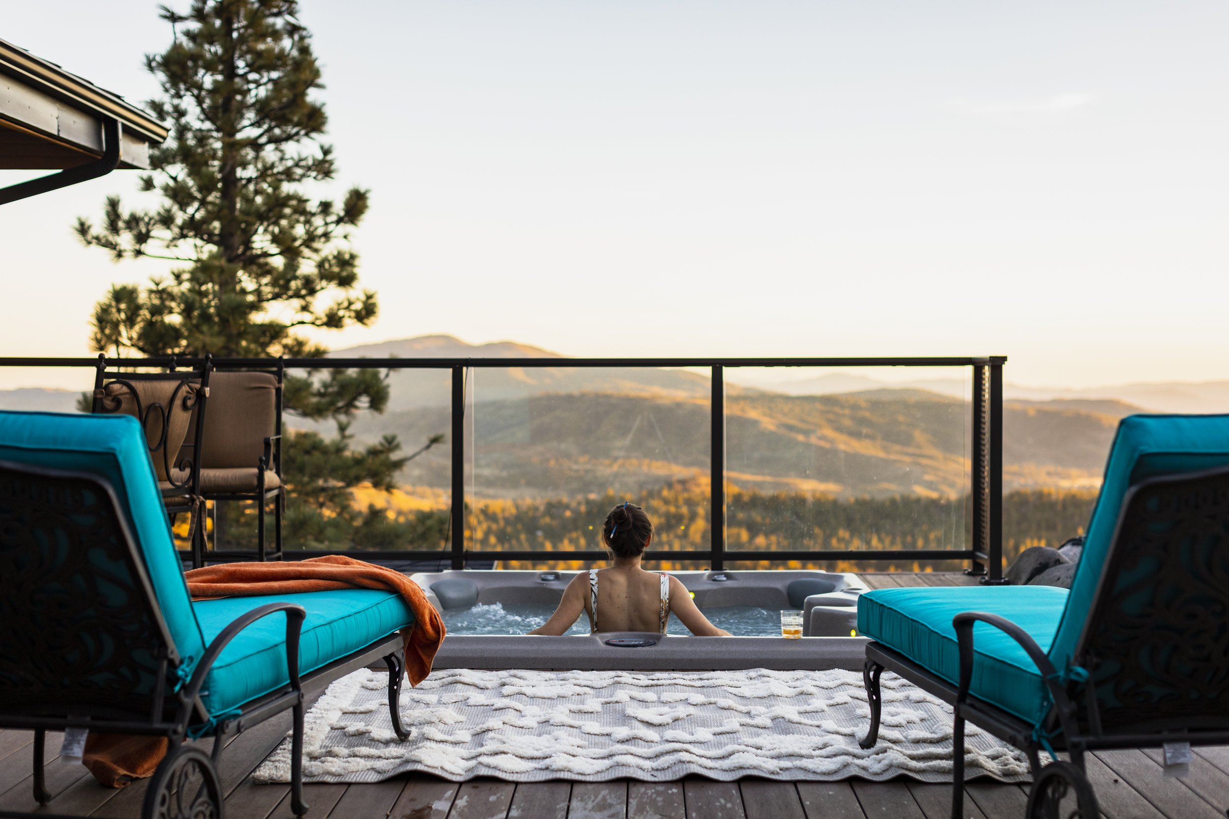 luxury hot tub view idyllwild