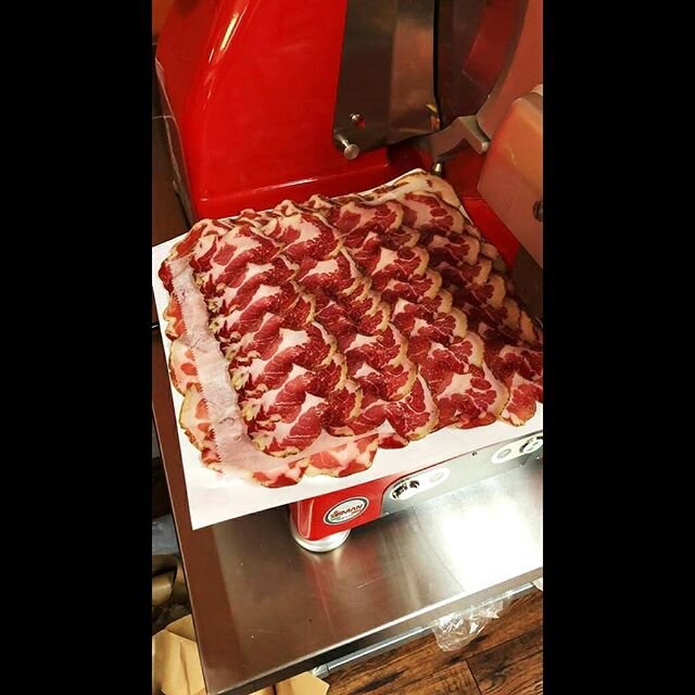 As fathers day quickly approaches dont forget to come in and get some goodies for the fathers in your life. This delicious Coppa is made in house and has a deep rich flavor that cannot be matched. We can slice it down fresh for appetizers, while you 