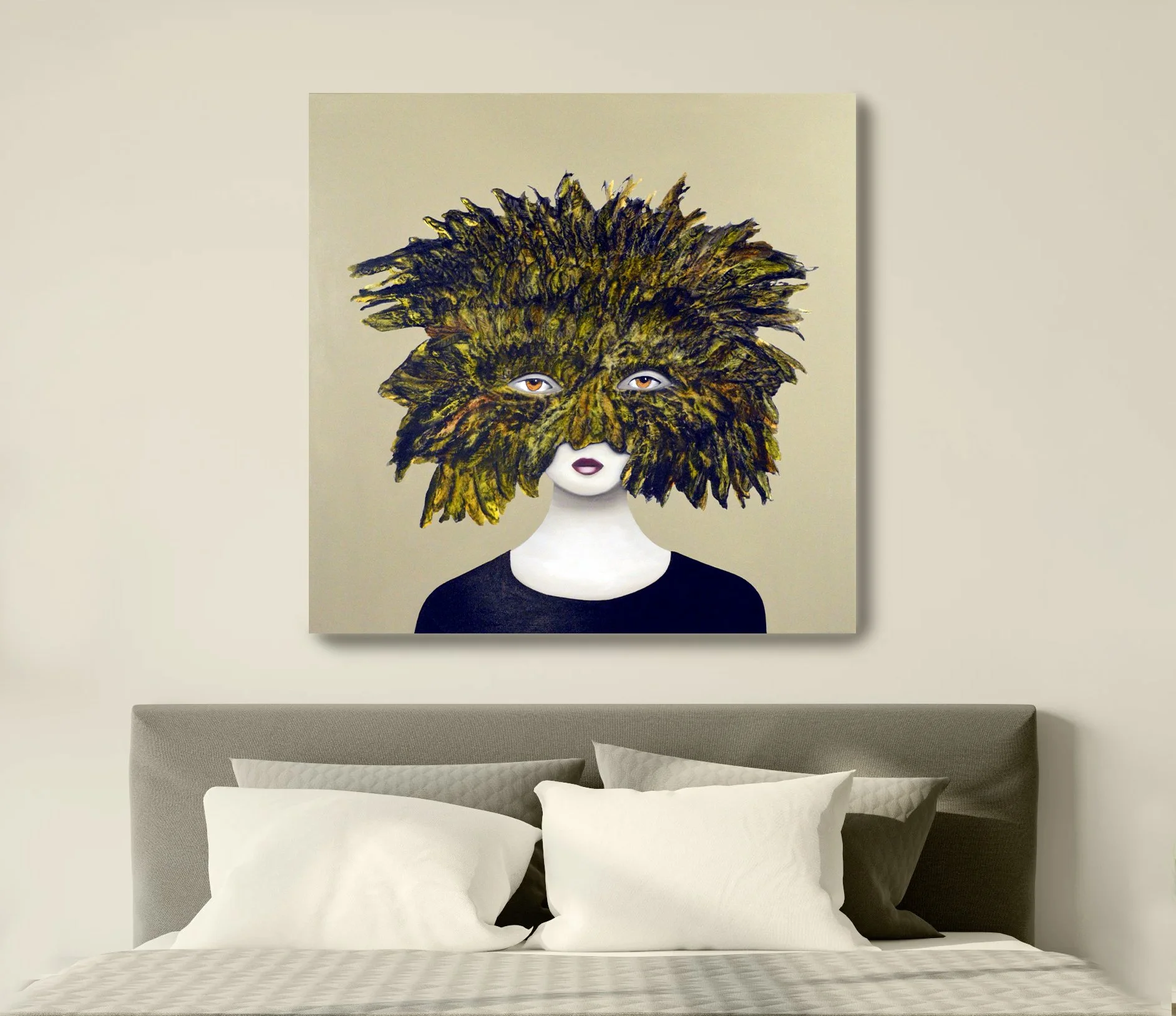 Le Masque Oil on Canvas — 48 × 48 inches