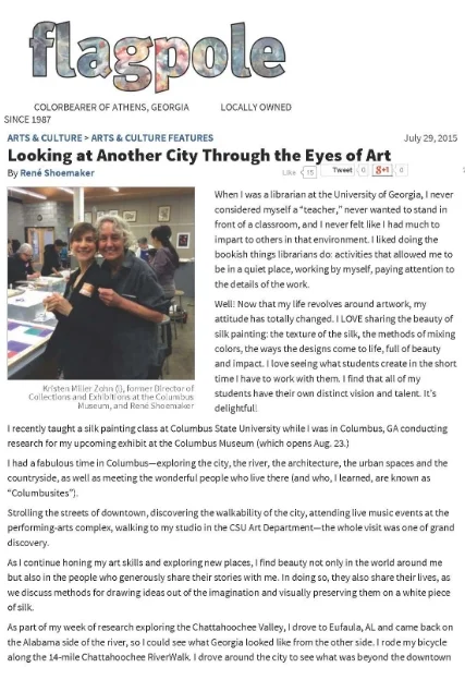 Flagpole: Looking at Another City Through the Eyes of Art, 29 July 2015
