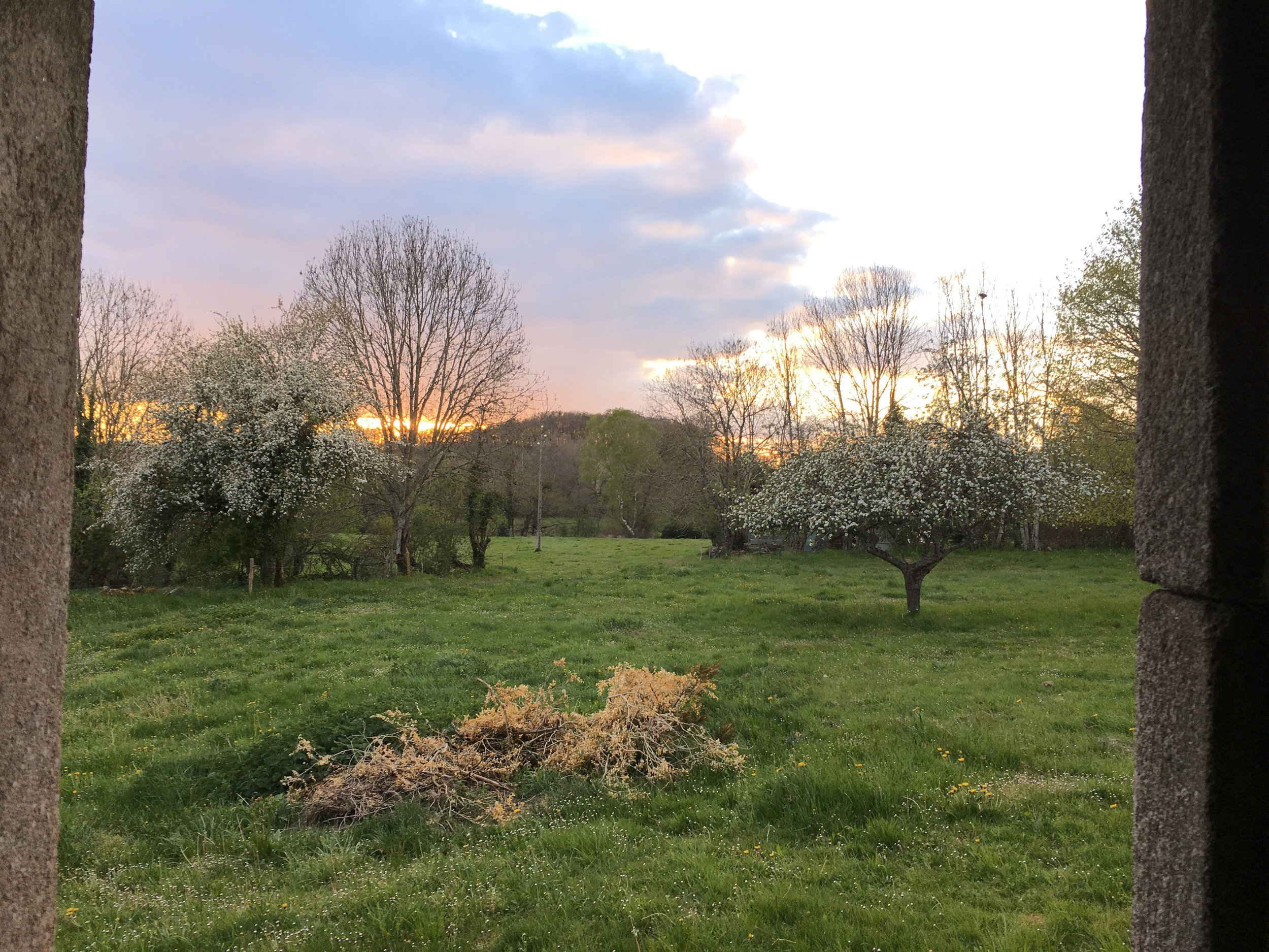 Sunset view from the house