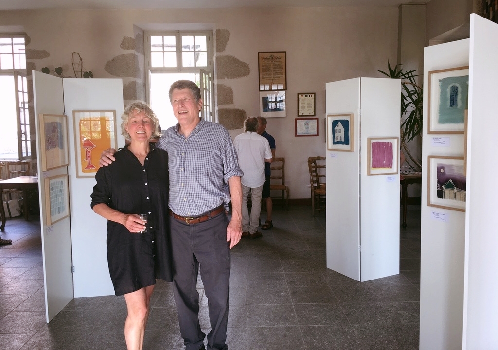 Here I am with Harvey feeling the glow of sharing my work with my new community here in Felletin
