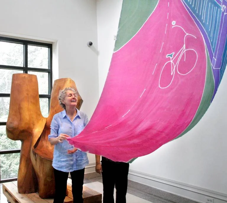 "I love the process, I love the material, I love the silk," Shoemaker said. The exhibit opens Sunday, Aug. 23 at 1 p.m., with the Museum members' reception with the artist from 2 p.m. to 4 p.m. photo: ROBIN TRIMARCHI
