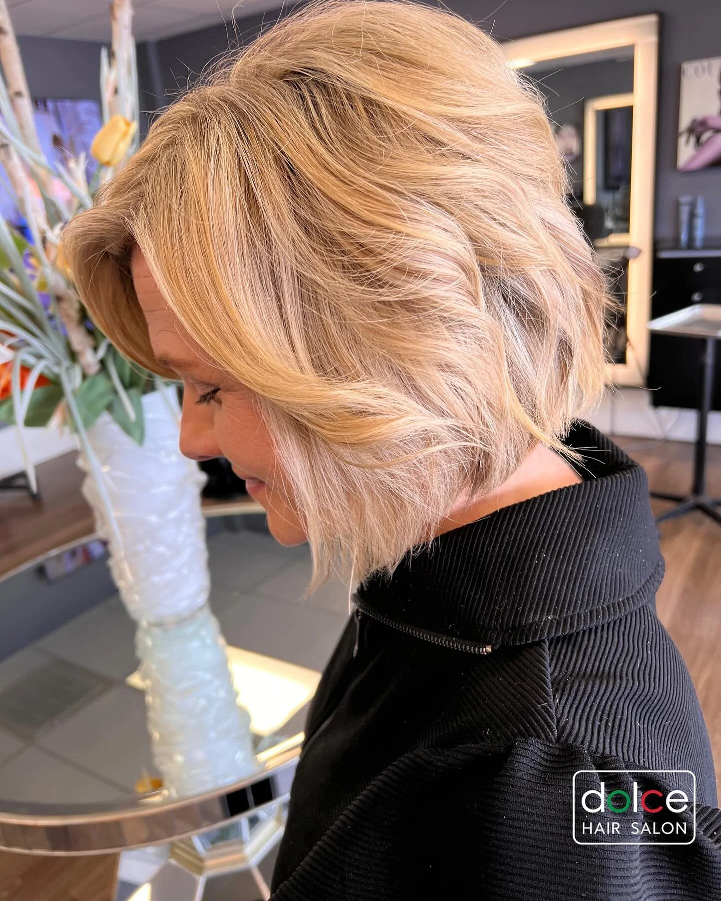 💫 BIG HAIR ENERGY 💫
When the cut and the color are both 🔥 &mdash; we call that a Dolce transformation! ✨

This soft blonde bob with voluminous layers is the ultimate power look &mdash; fresh, modern, and full of movement.

📍 Lexington&rsquo;s go-