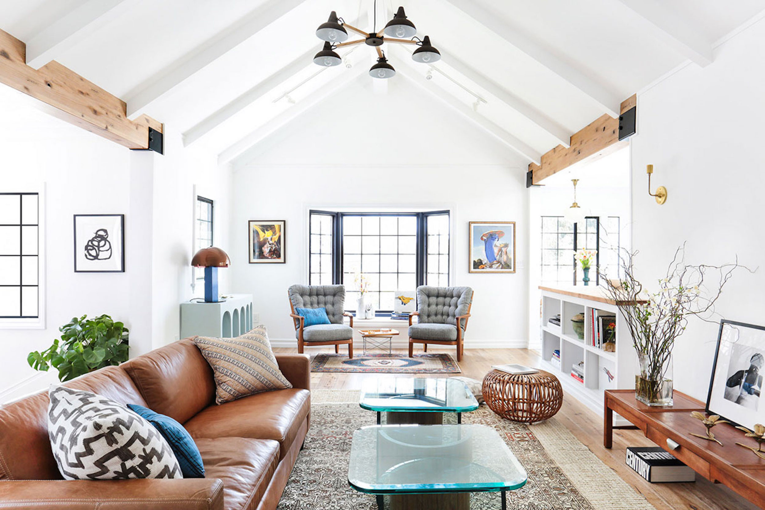 Mid-Century Open Plan Living Room