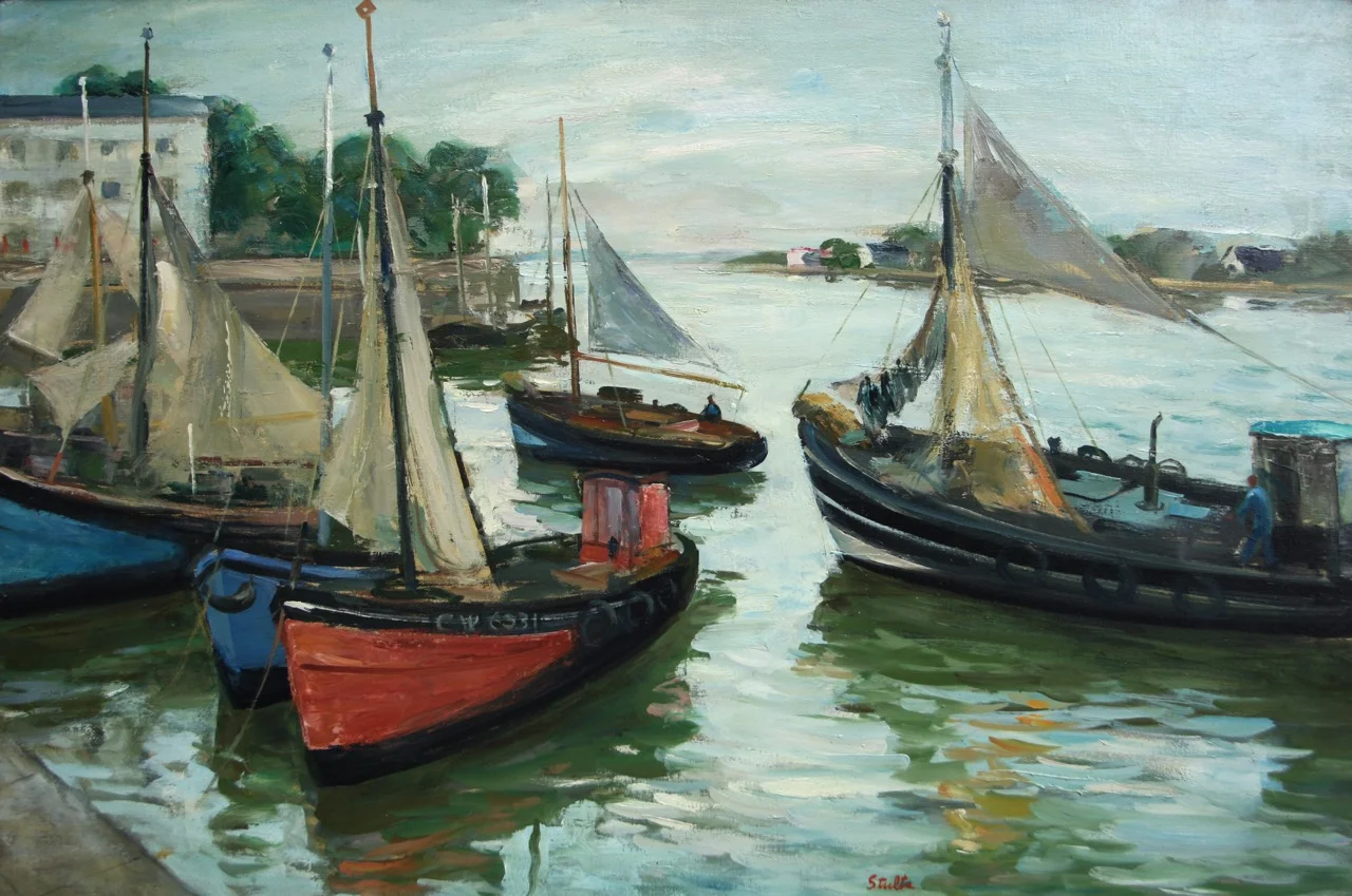 "Untitled," oil painting (1968) by Larry Stults