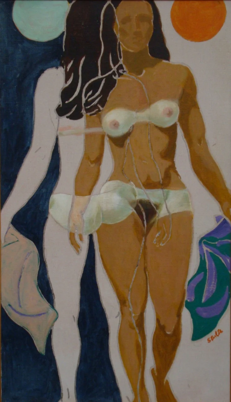 "White Bikini," oil painting (1975) by Larry Stults