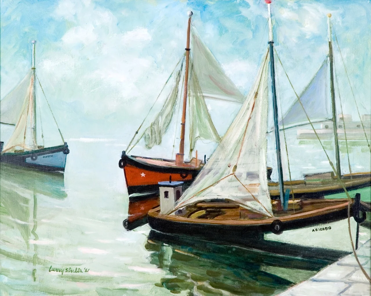 "Untitled," oil painting (1981) by Larry Stults