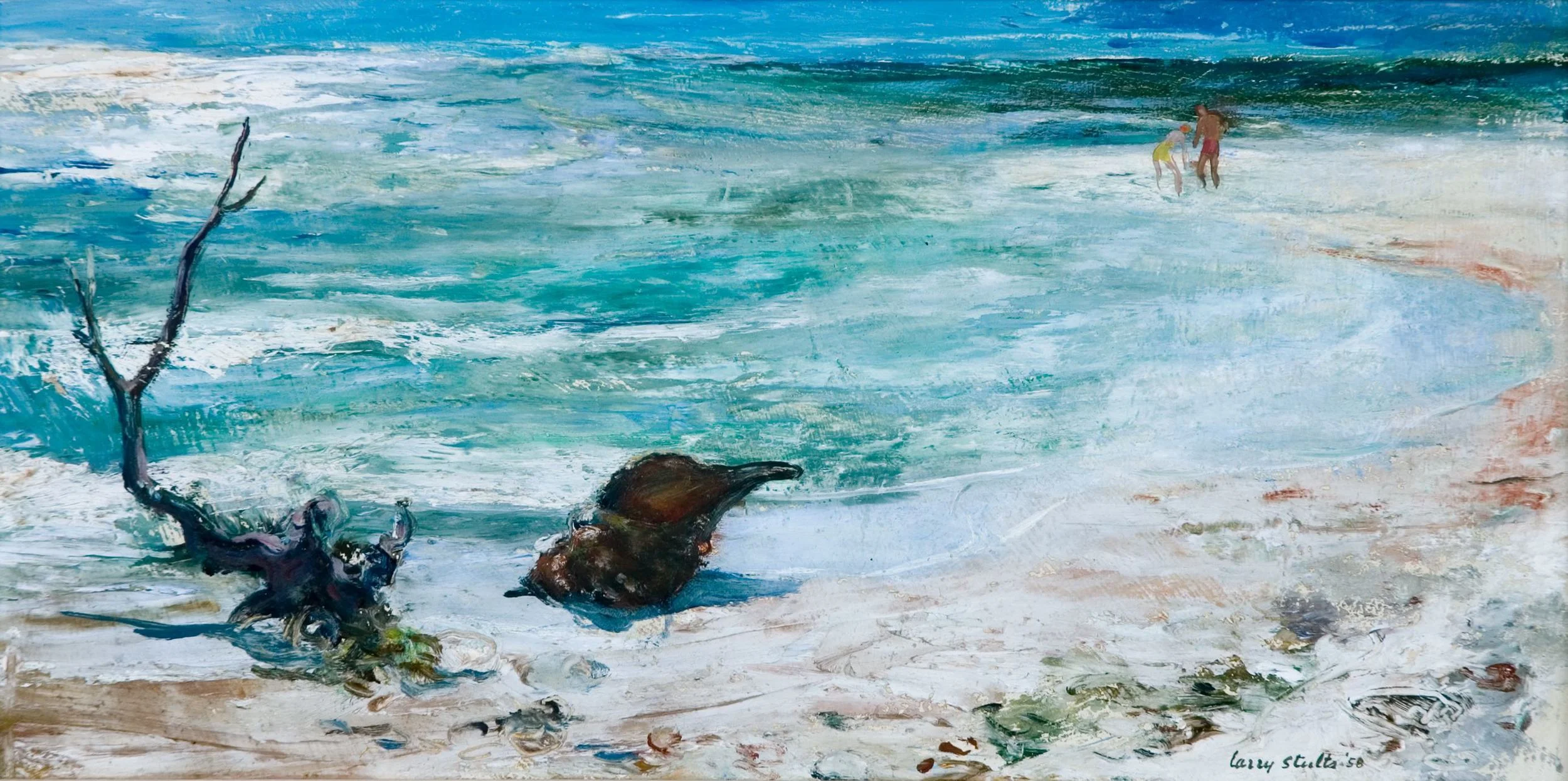 "Untitled," Oil Painting (1958) by Larry Stults