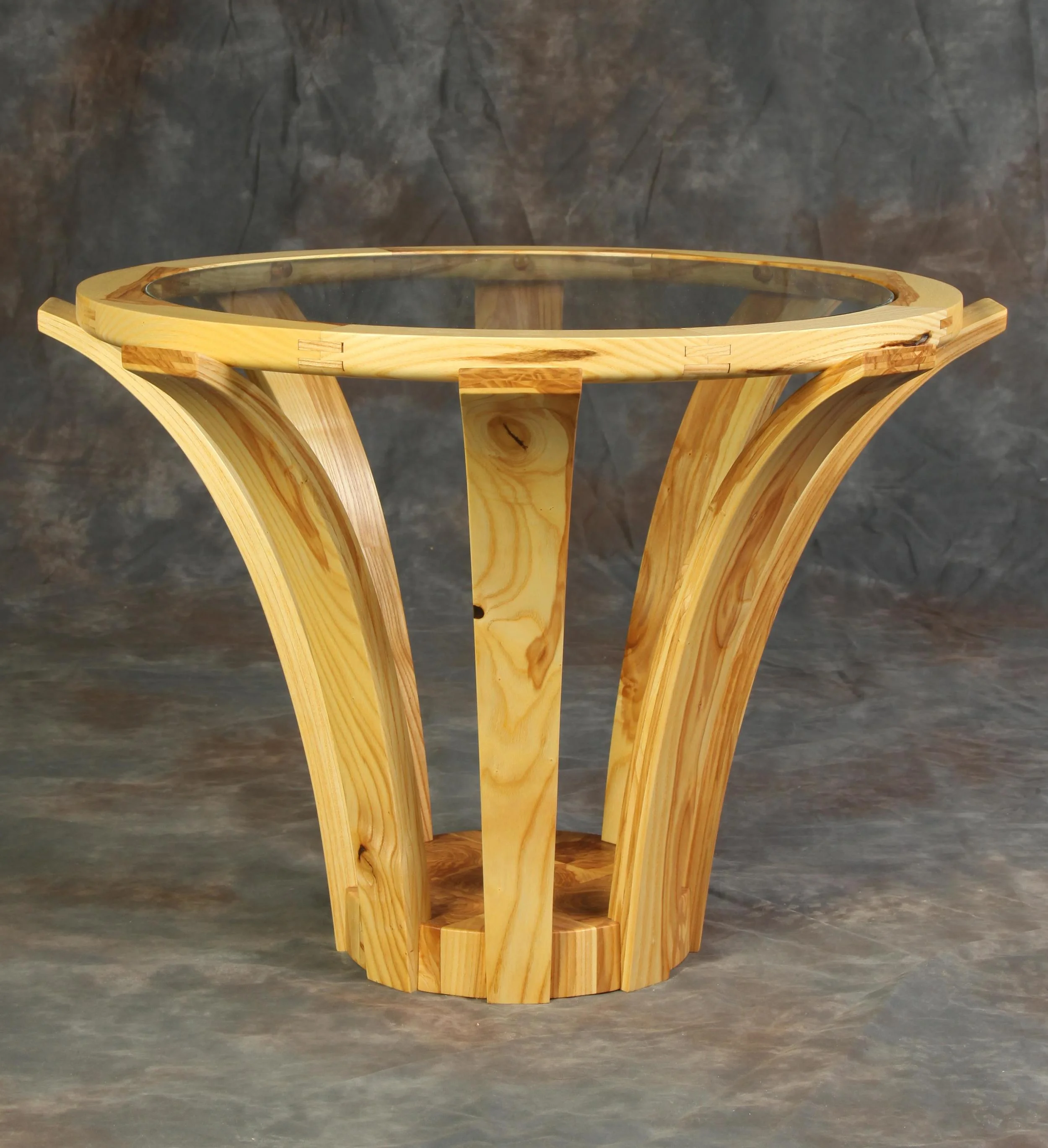Round end Table repurposed ash wood.jpg