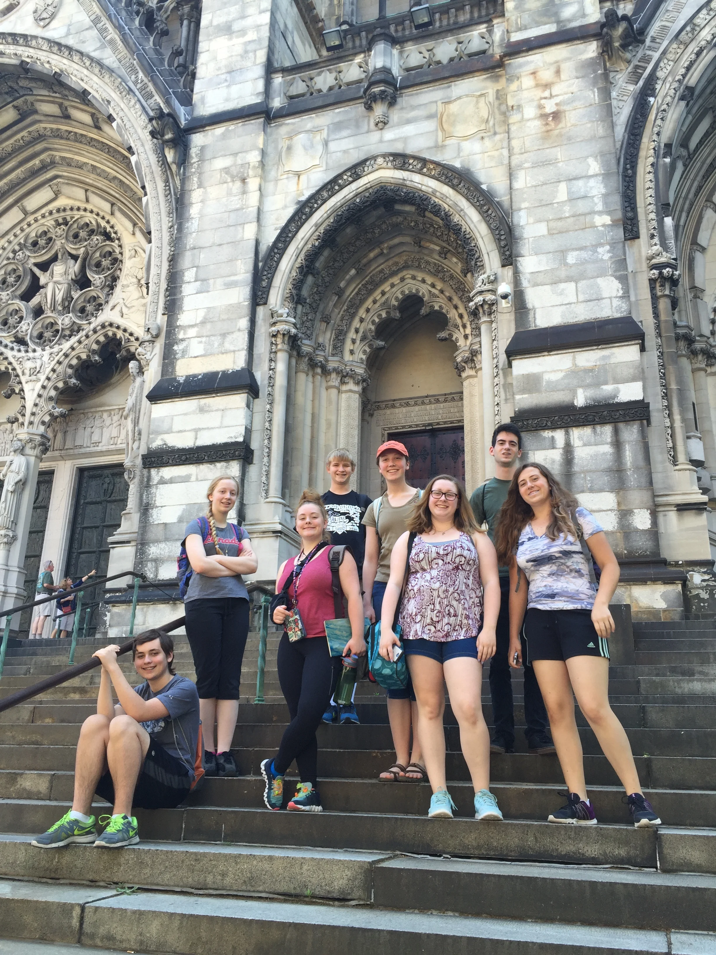 On the Cathedral steps