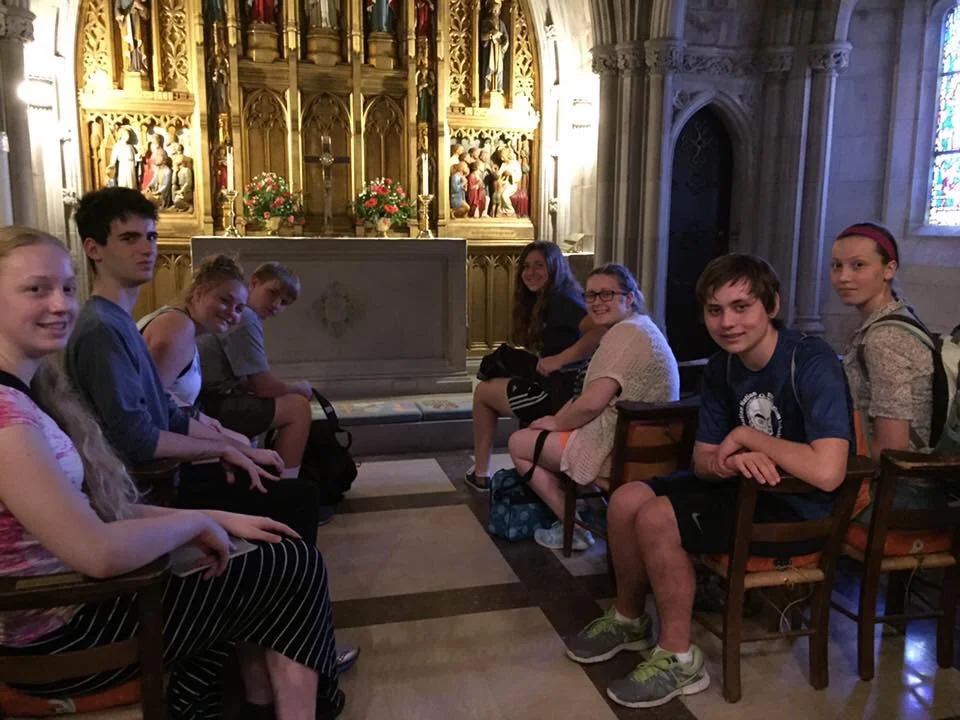 Feeling a bit giant in the Children's Chapel