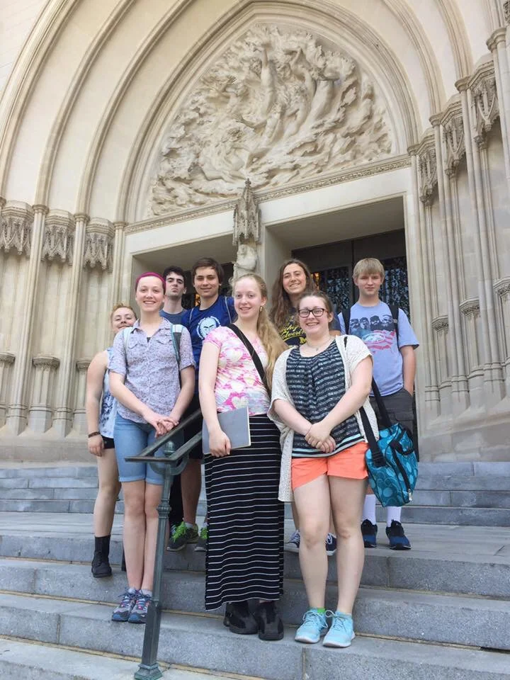 On our way into the Cathedral