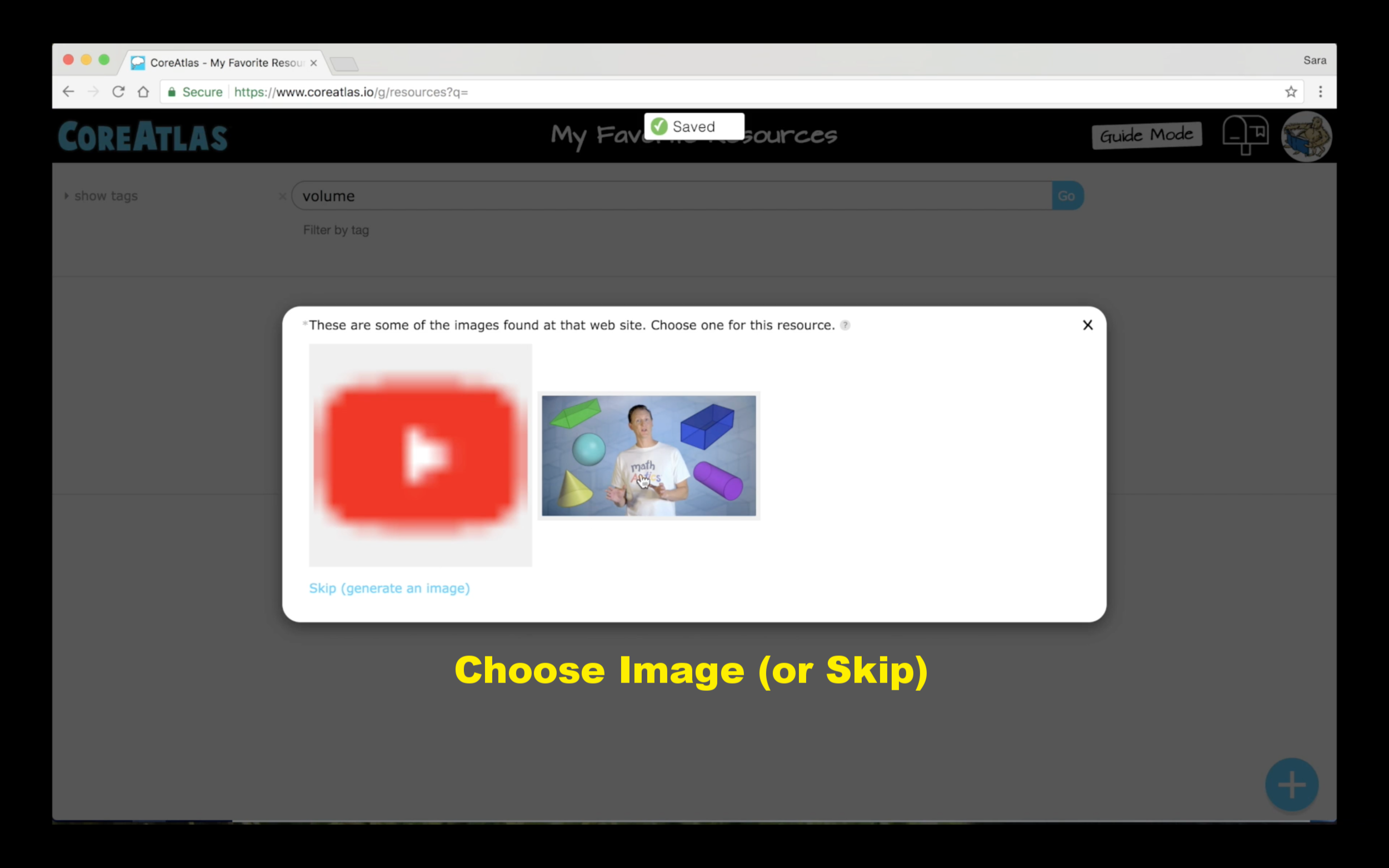 4. Select your preferred image for the resource, or use a computer generated image.