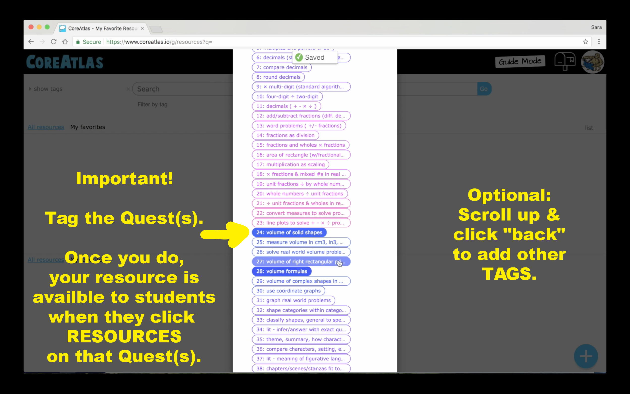 7. Important: Now that you've chosen a Map, you can select a specific Quest(s).
