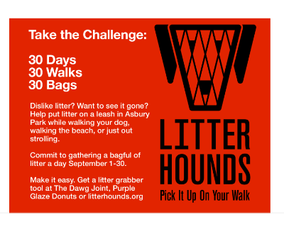 Upload your pics to social media and tag them #30DayLitterChallenge 