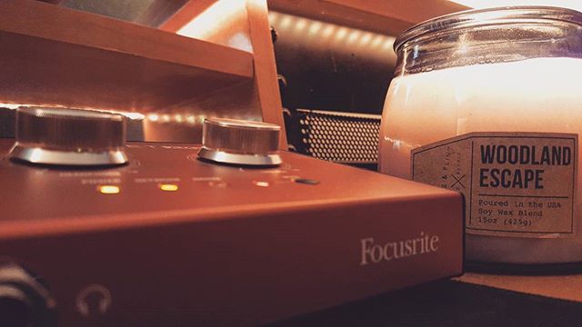 It's that pine tree forest candle time of year at Storm Town Studios. We're cozying down with some warm mixes by the fire. #focusrite #rednet #am2