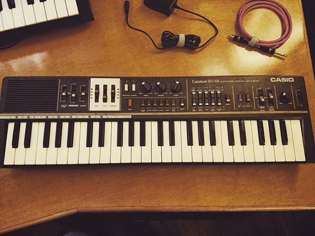 Pictured: thrift store treasure hunting yeilds a Casio Casiotone MT-68. This little fella is on his way to Nashville after having been meticulously refurbished, cleaned, tested, and sold for $440