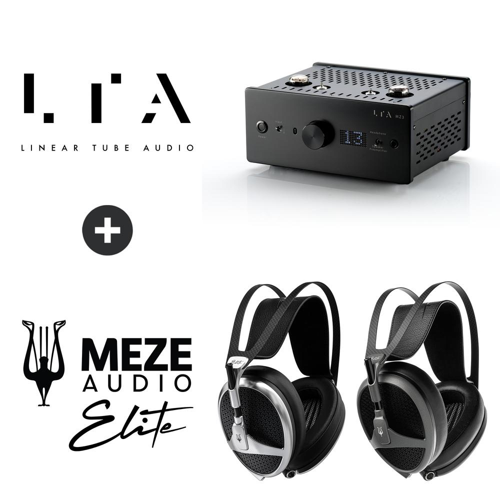 MZ3 Headphone Amp + Meze Audio Elite Headphones by Linear Tube Audio