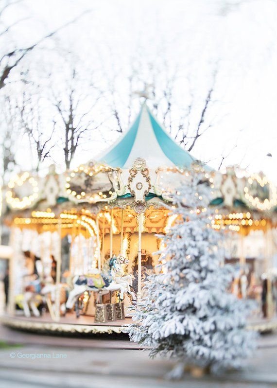 Paris Photography Christmas Carousel in Paris Holiday Decor _ Etsy.jpg