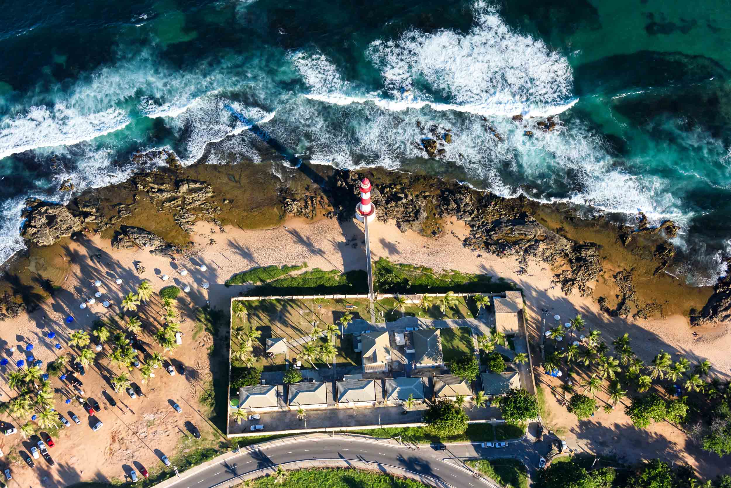 Aerial view of Lighthouse - Itapuã, Salvador