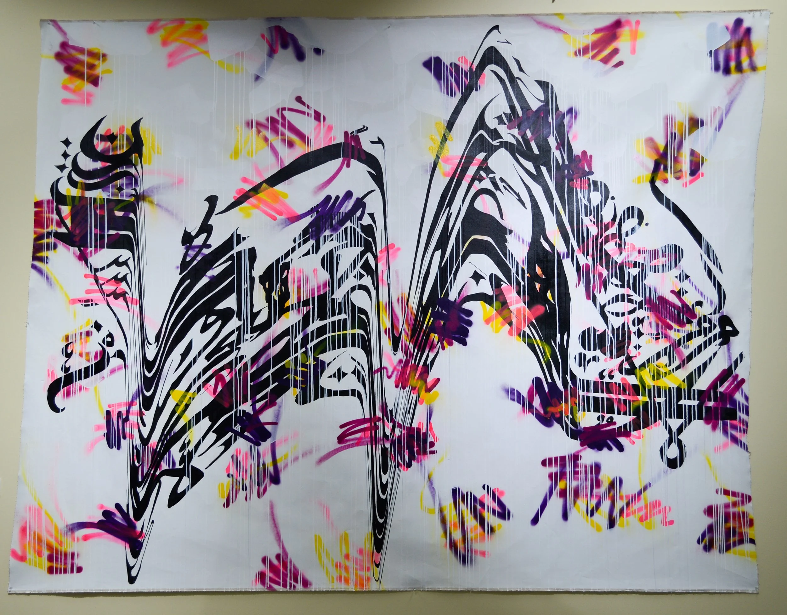   MAUA  Acrylic and spray paint on canvas 106” x 84” 2022 