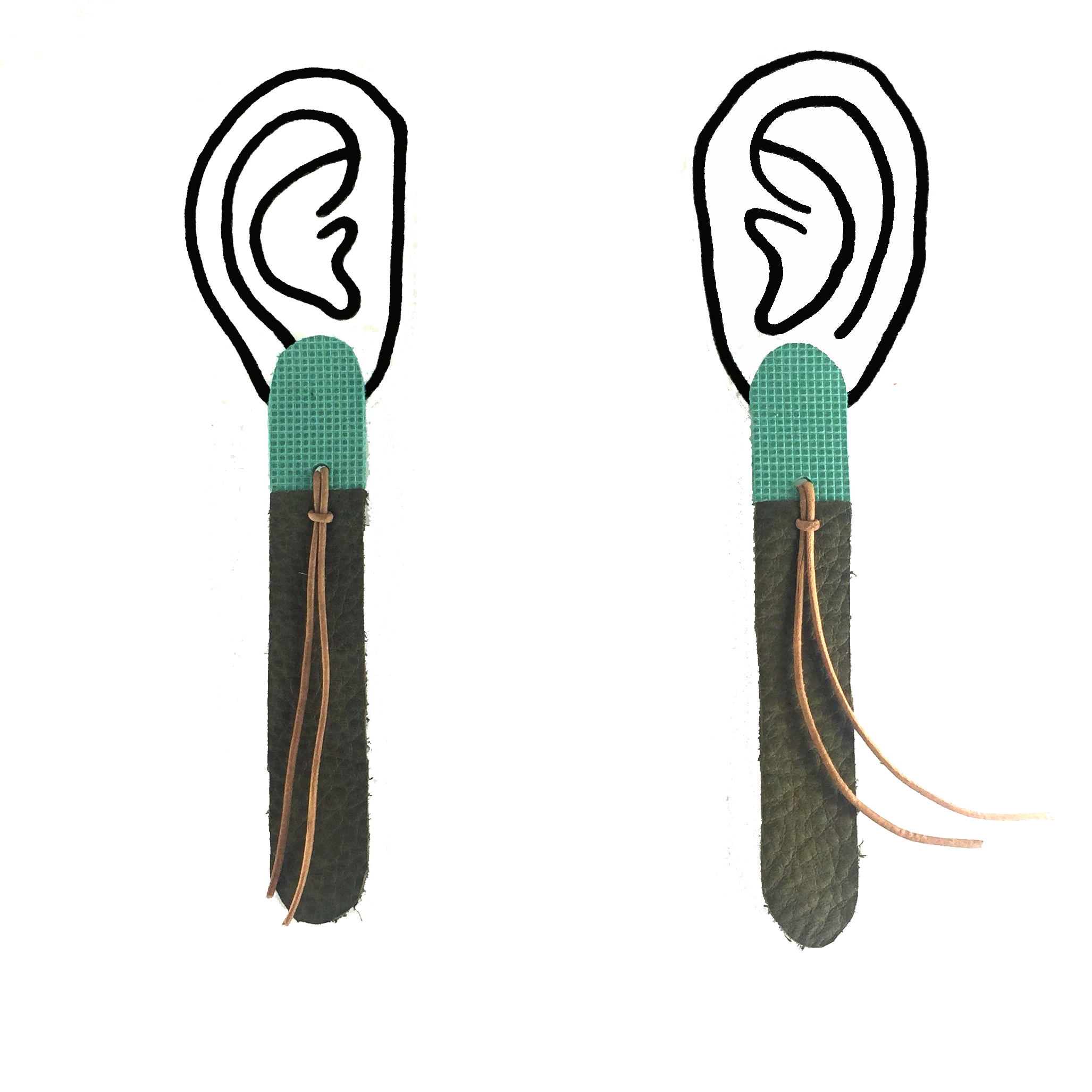 leather earrings #1