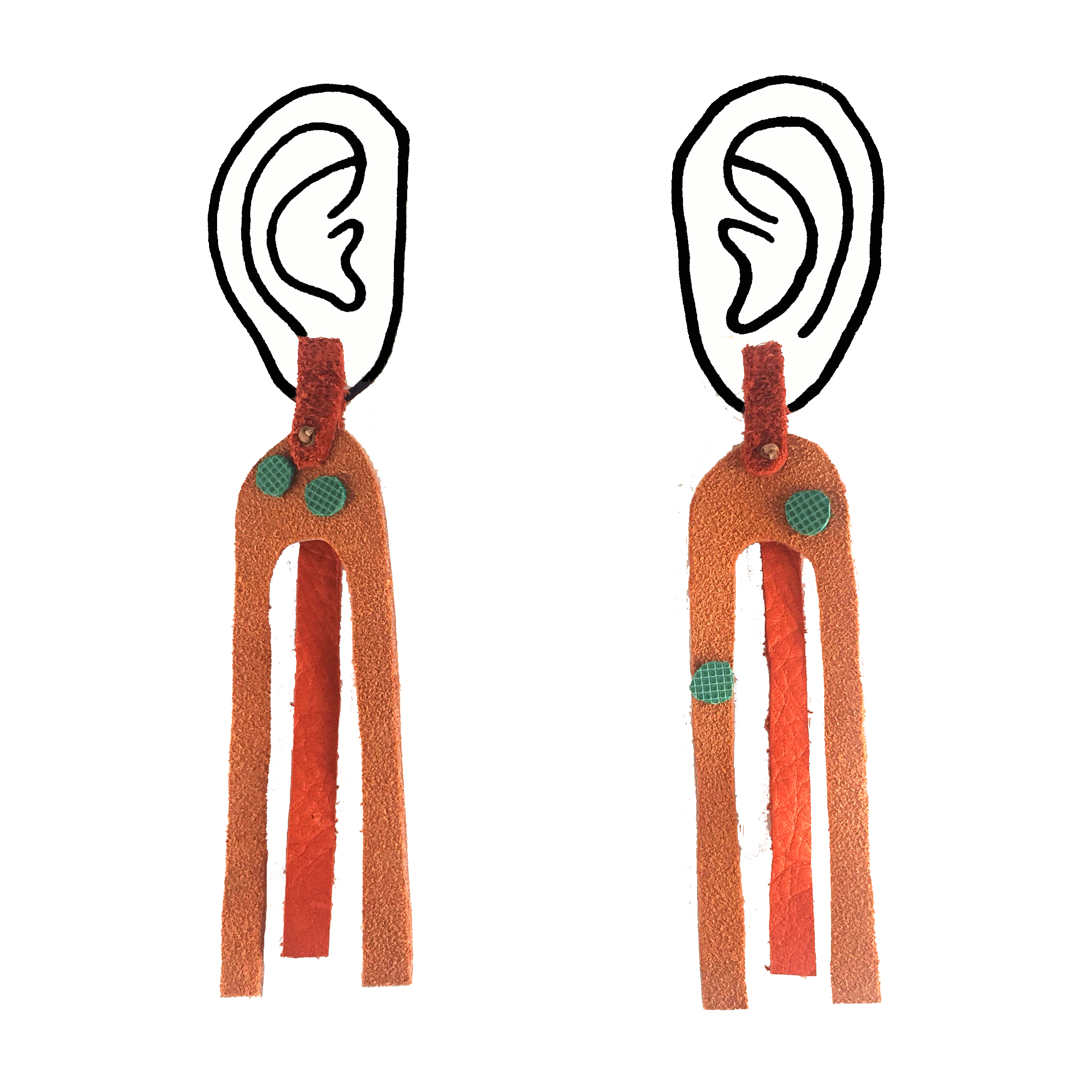 leather earrings #8