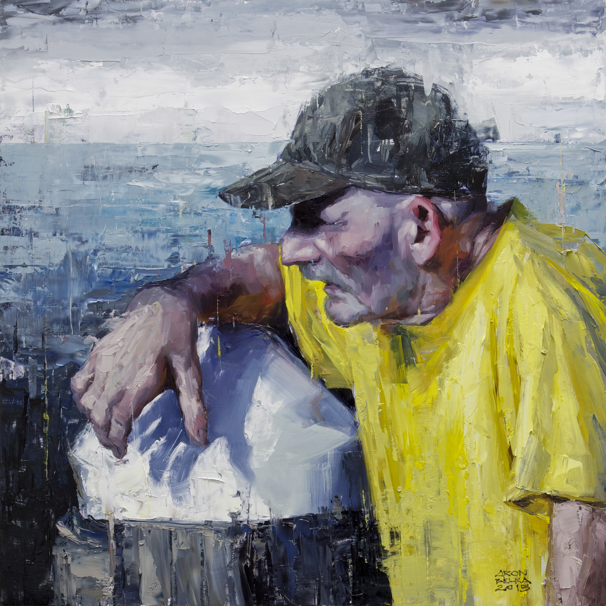The Old Man and the Sea 2015 18 x 18 inches oil on wood