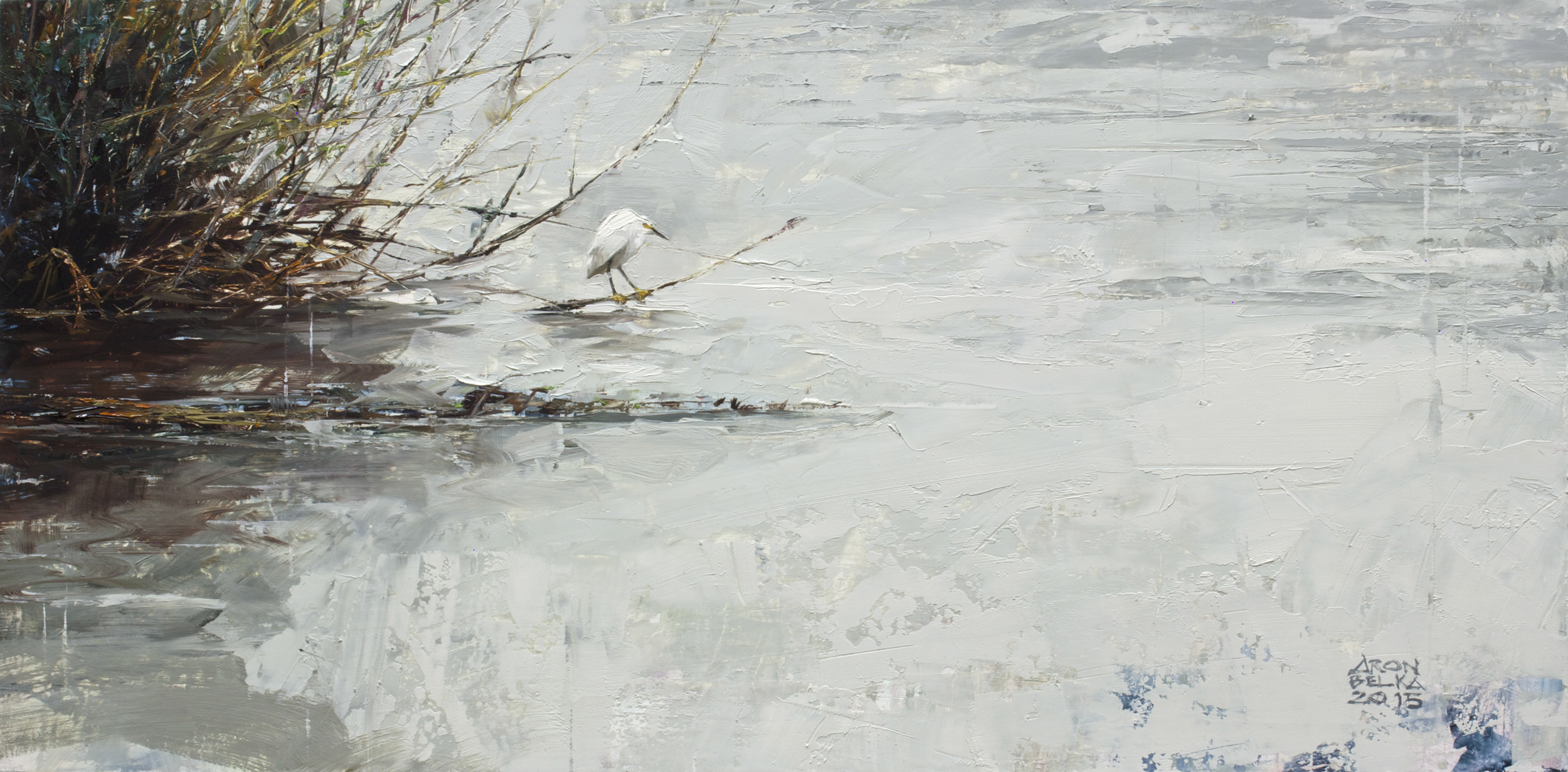 Delta Roost 2015 10 x 20 inches oil on wood