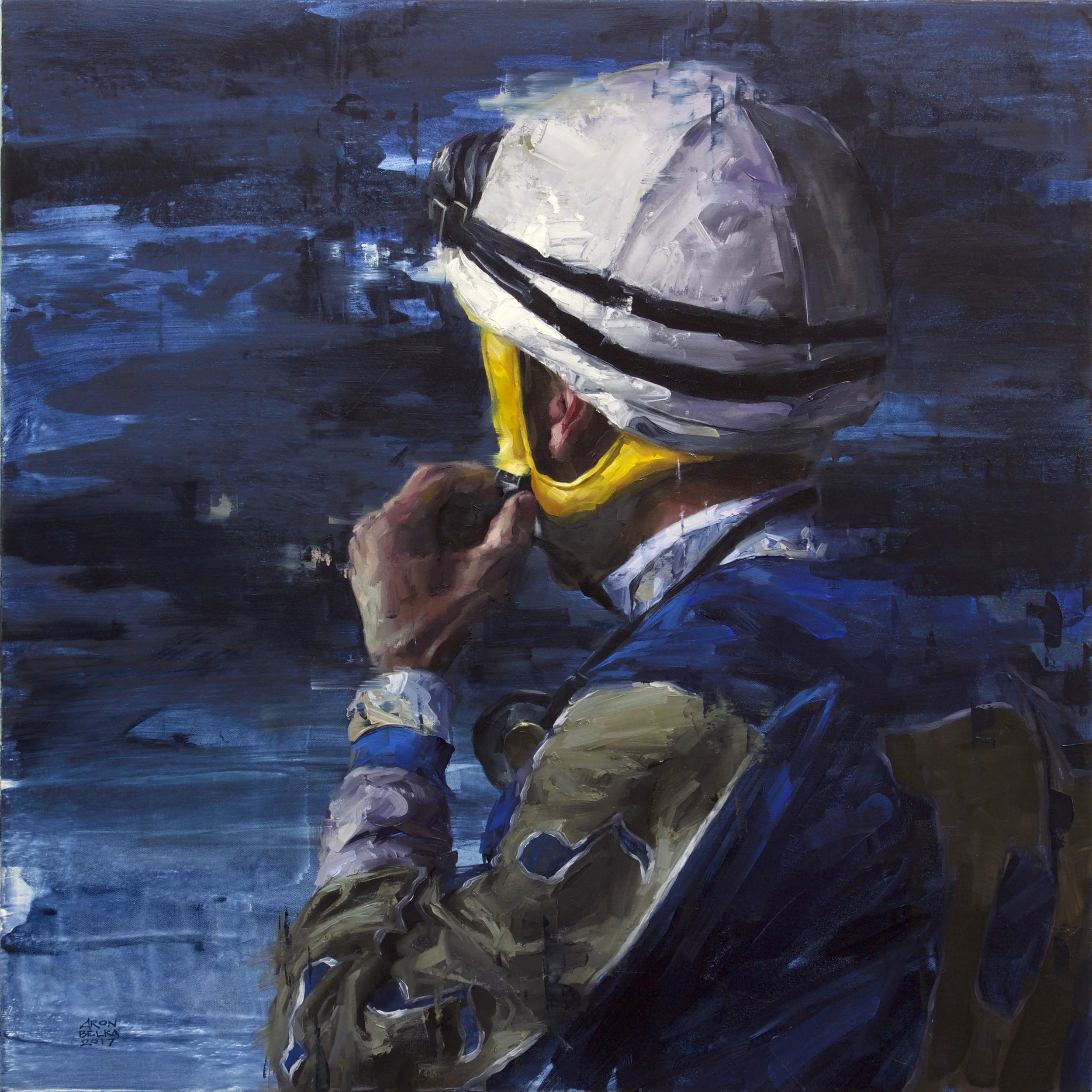 Francisco the Two 2017 35 x 35 inches oil on canvas