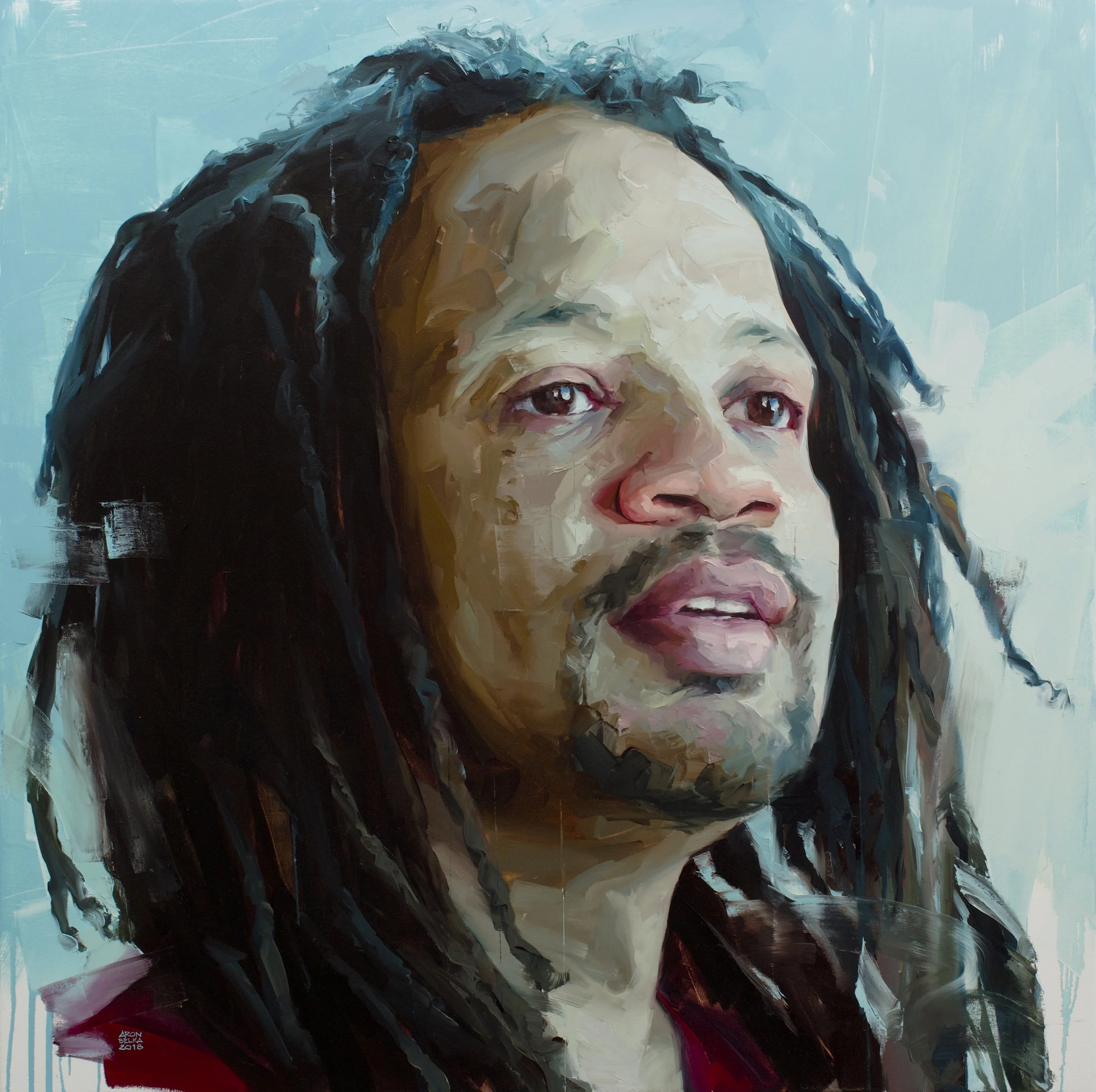 Rontherin Ratliff 2018 48 x 48 inches oil on canvas