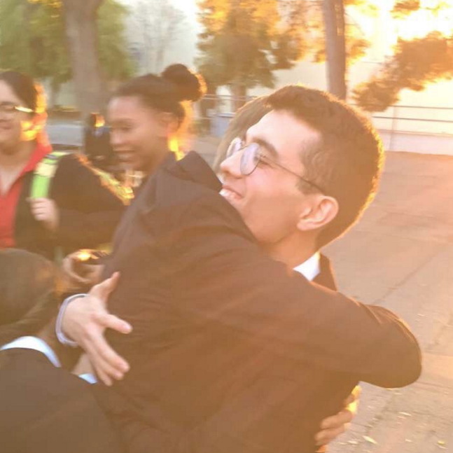 Live reaction seeing our teammates break to semis! So many hugs and so much love!