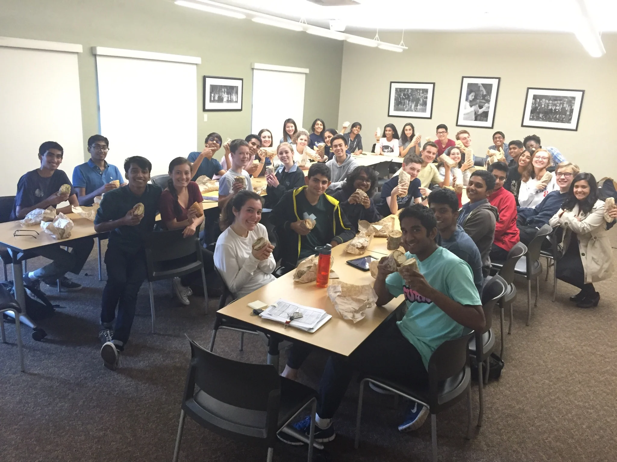 The students enjoyed sandwiches from Ike's, a team favorite!