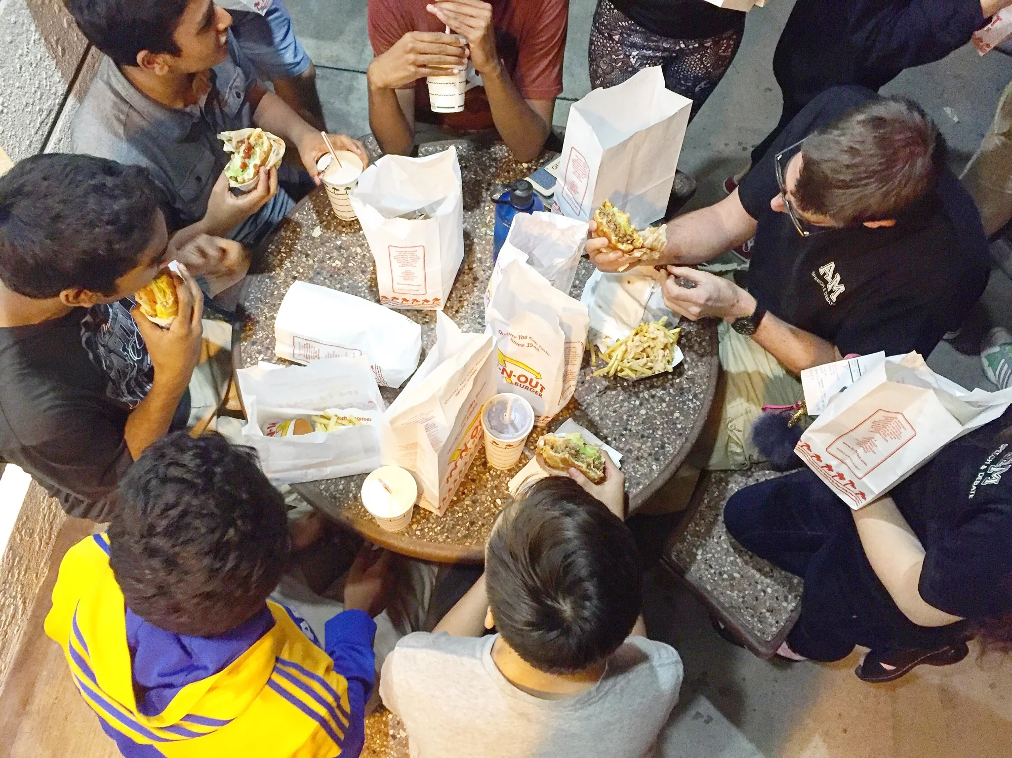 Stopped at In N' Out for dinner, another team favorite.