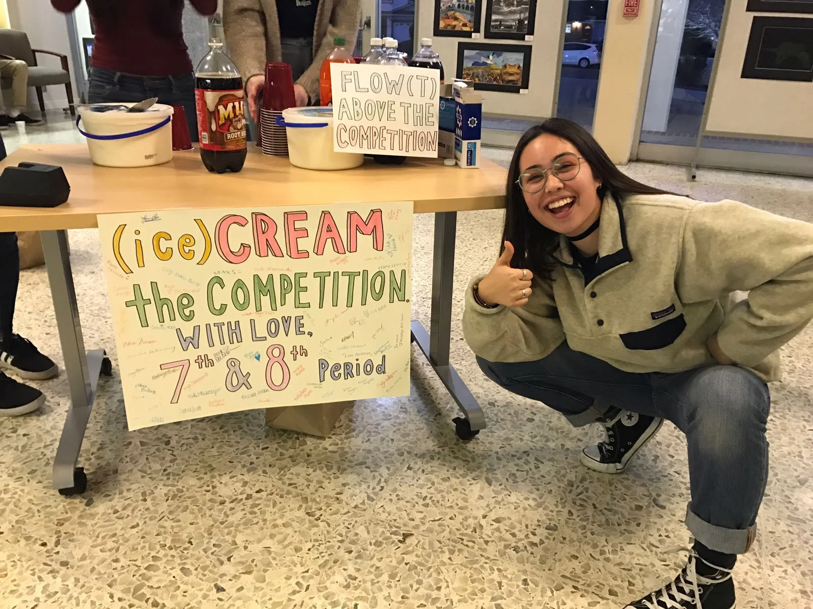 Speech surprised debate with root beer floats the night before their tournament!